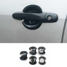 For Toyota RAV4 2009-2011 2012 Carbon Fiber Exterior Side Door Bowl Cup Cover 5X