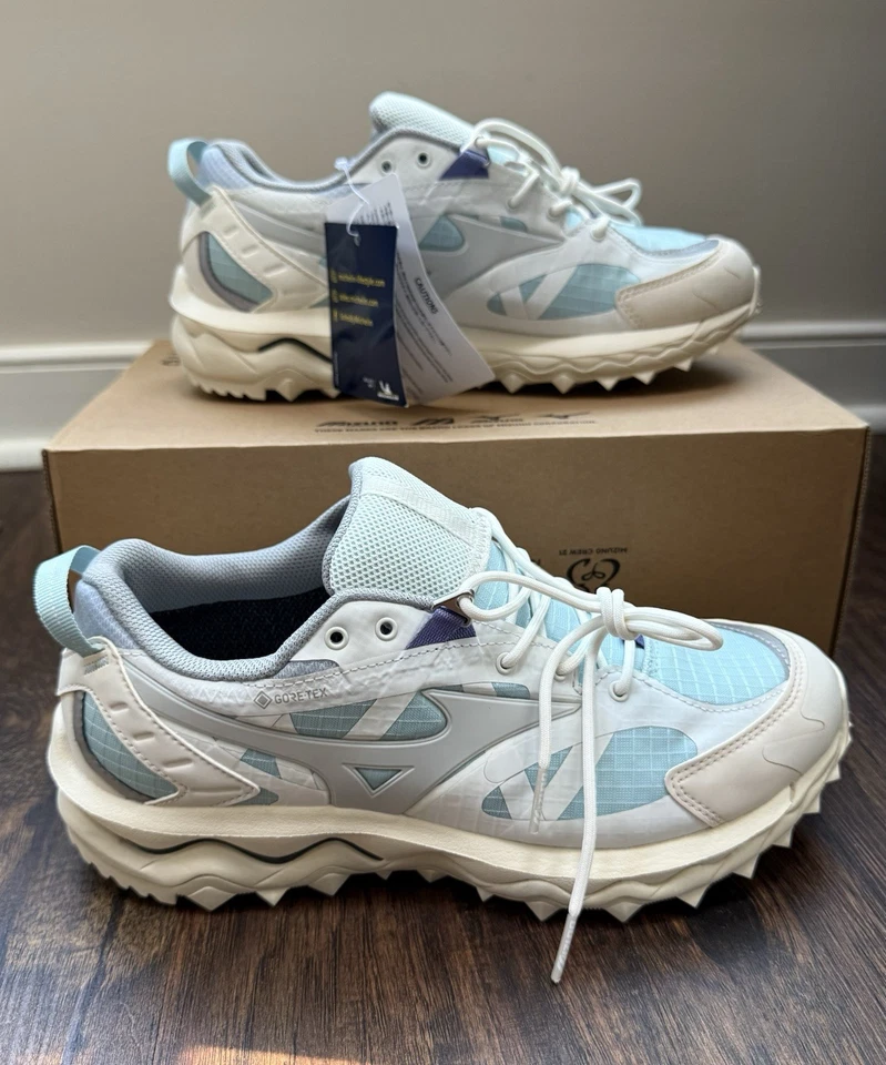 Mizuno Wave Mujin TL Gore-Tex Shoes Sand Blue Men Size 8 New No Box Top - Image 2 of 4