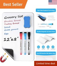 Versatile 12x8 Magnetic Whiteboard with Markers Perfect for Home Office