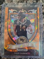 2021 Panini Prizm Draft Picks - Crusade Sage Surratt #177 Orange Ice Prizm (RC)