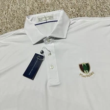 PINE VALLEY Holderness & Bourne White Mens Anderson Golf Polo Shirt XL New
