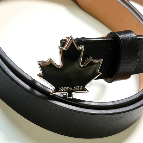 Extremely beautiful item DSQUARED2 DSQUARED belt maple leaf black