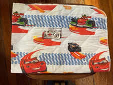 Vintage Disney Pixar Cars Crib Pad   Nostalgic Lightning McQueen Nursery Bedding