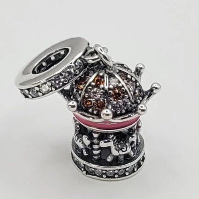 925 Sterling Silber Karussell Karussell Charm Anhänger für Armband/Halskette