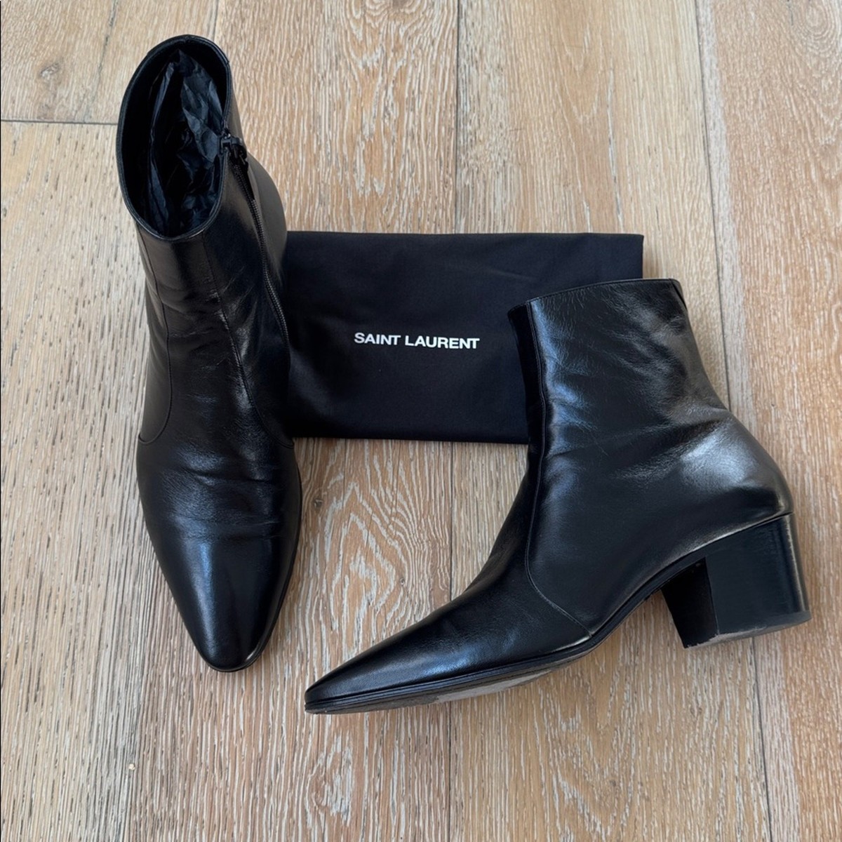 saint laurent似ヒールブーツ saint laurent fuga saint laurent似