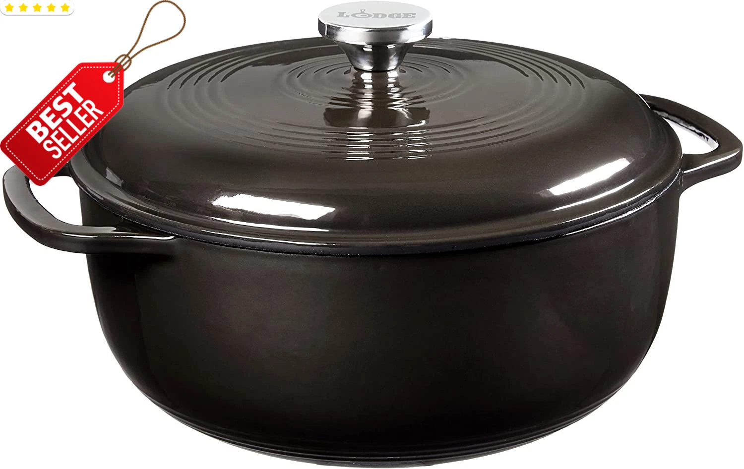 6Qt Enameled Cast Iron Dutch Oven Lid Dual Handles Oven Safe US