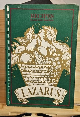 VINTAGE Lazarus Department Store Recipes From Our Kitchen Green Cover 100 Years