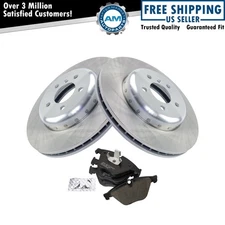 Front Brake Pad & Rotor Kit Semi-Metallic Fits BMW