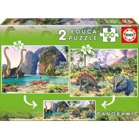 Kinderpuzzle Dino World Educa (2 X 100 Pcs)