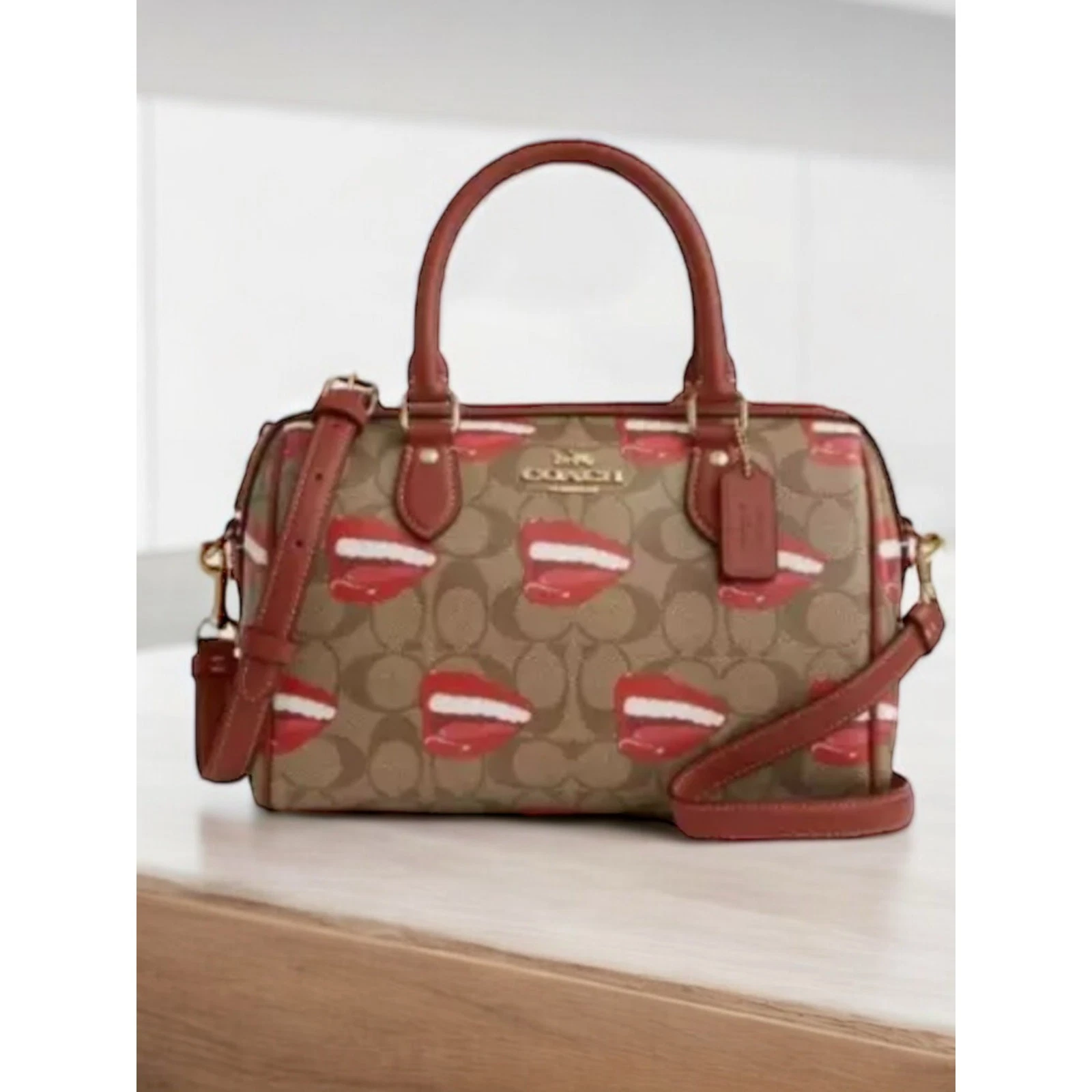 Borsa a tracolla Coach X CQ033 Tom Wesselmann firmata Rowan nuova con etichetta