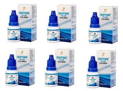 6 X ISOTINE PLUS EYE DROPS Exp 2026 Cataract glaucoma macular degeneration