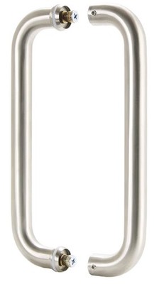 BRINKS Commercial - 12'' 'C' Style Pull Door Handle, Satin Chrome Finish