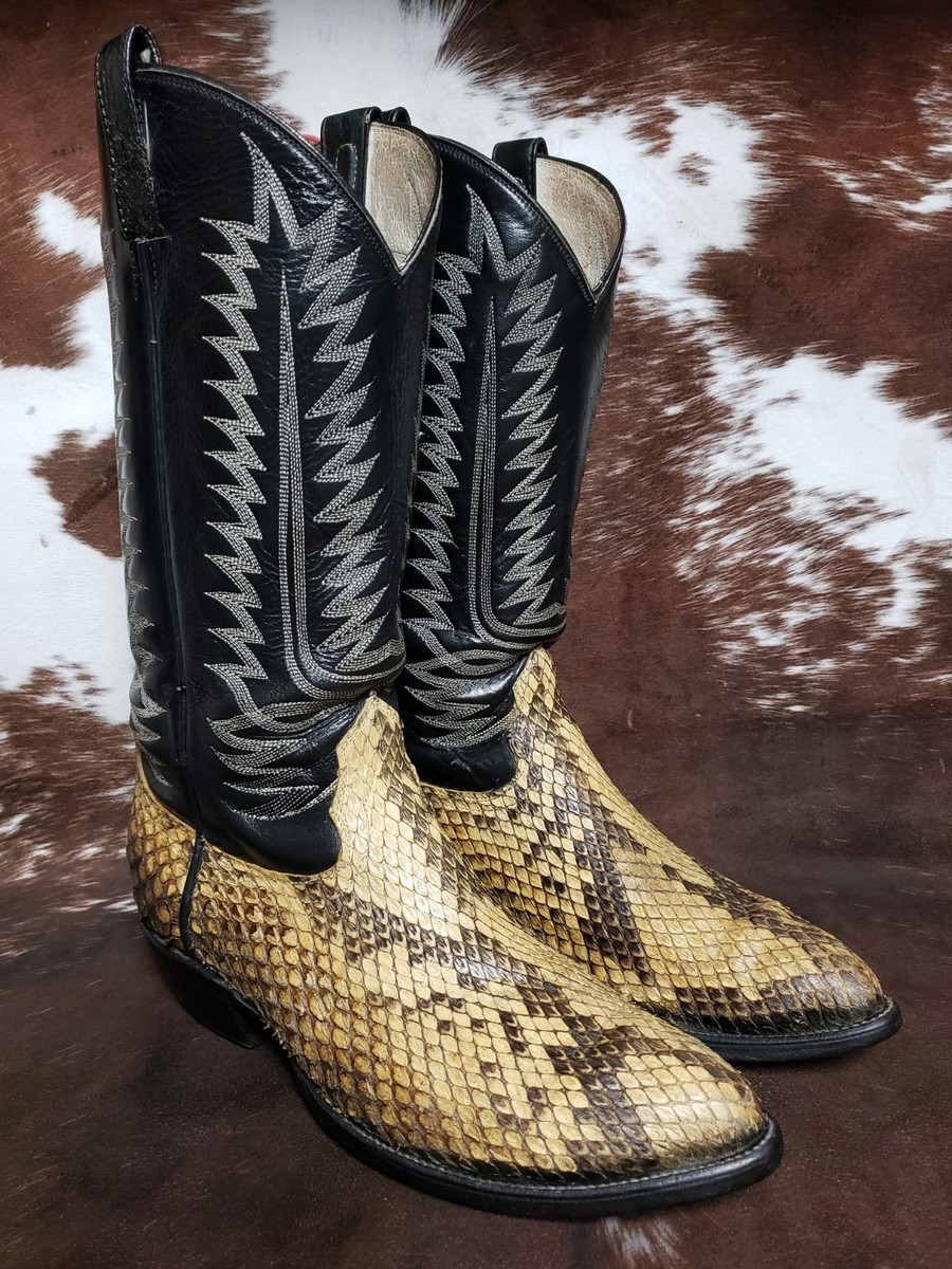 Vintage Men’s Jhonn Whaynee Python Western Cowboy Boot Size US 9.5 Men main image 2
