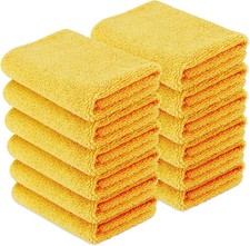 Microfiber Cleaning Cloth 16x16 Car Polishing No Scratch Detailing 12 Pac 400GSM
