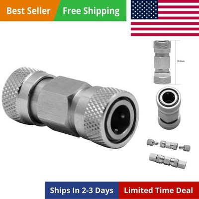 Paintball PCP Double 8mm Female Quick-Disconnect Coupling Adaptor Stainless S...