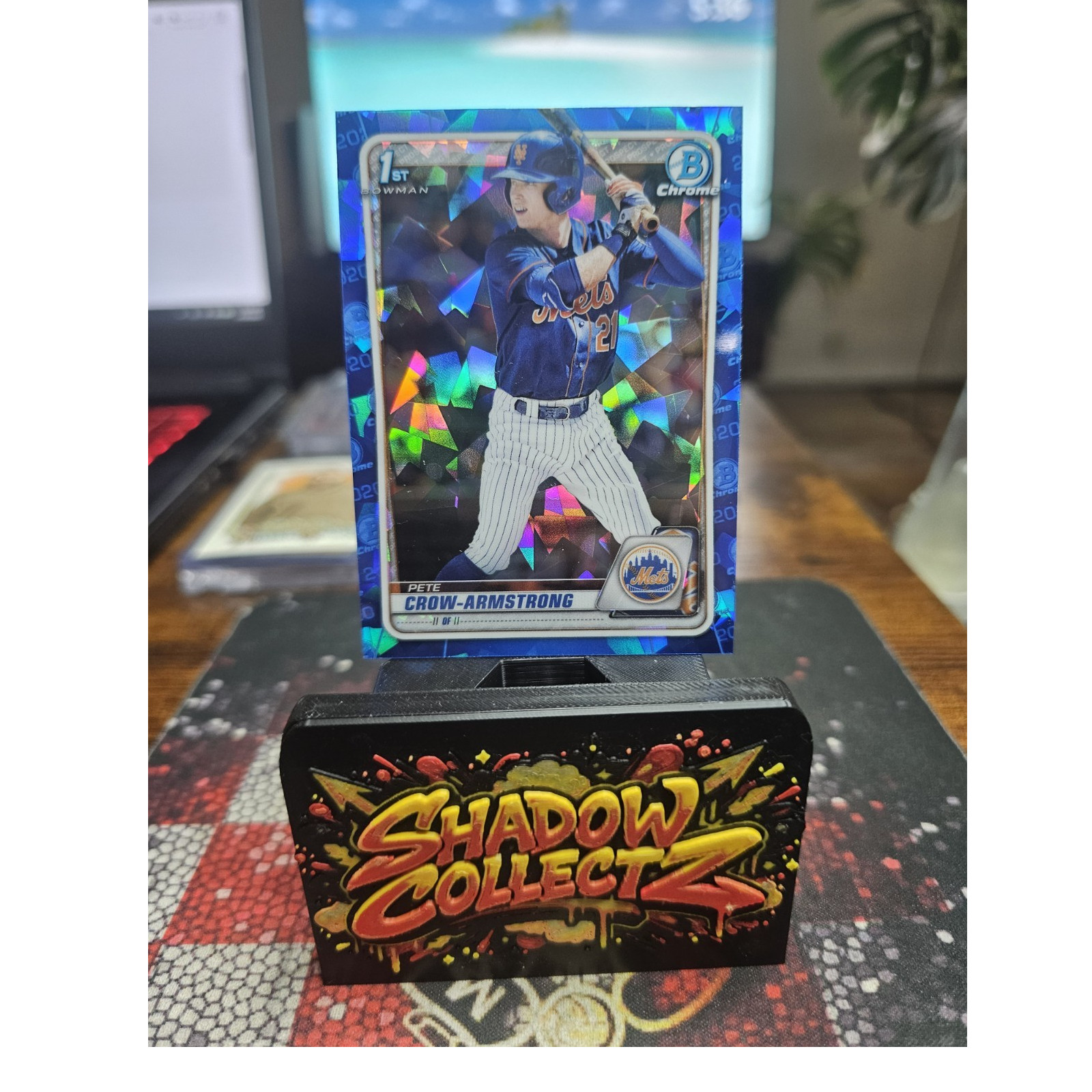 2020 Topps Bowman Chrome Sapphire Pete Crow-Armstrong BD-72 Mets