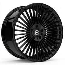 22-inch Premium Wheels For Bentley Gt Spur Gloss Black Gtr-f35 5x112 Lugs