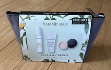 Bare Minerals Clean & Caring 3 Piece Gift And Bag Skincare Travel Size Samples