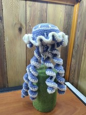 Handmade Jellyfish Crochet Plush Blue Super Cute Custom Available