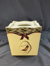Flirty Tissue Box Cover Decorative Lace Tight Bow Beaded Stunning Belle Design