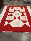Quilt Homemade Queen Size 89’’x100’’ Red Hearts Pattern Cotton Hand Stitched — photo 6