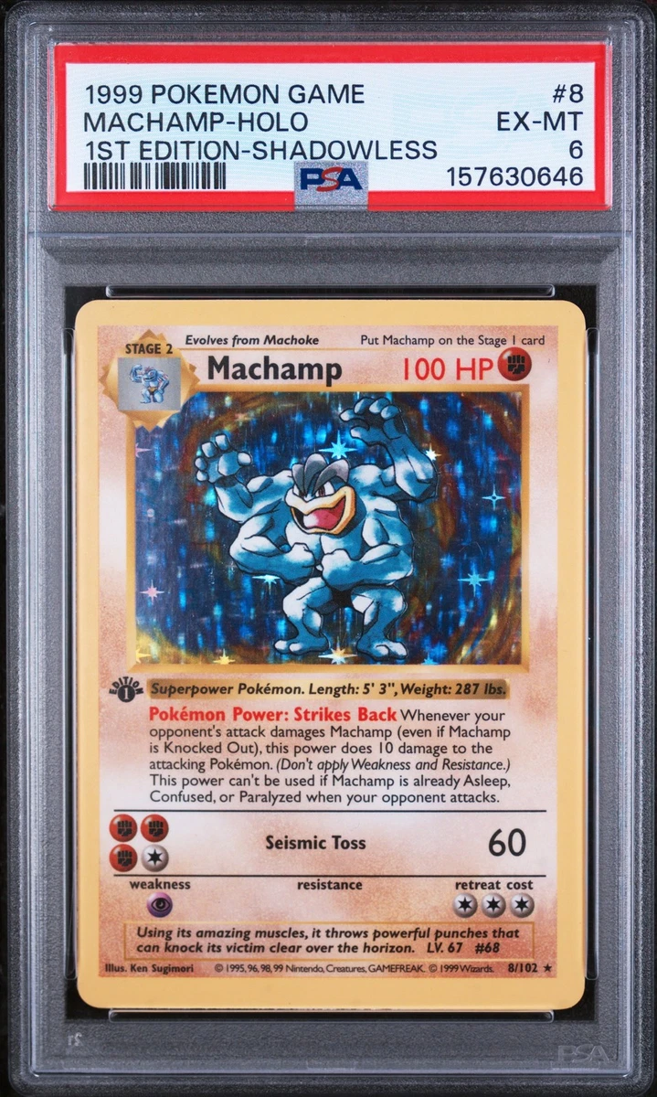 Machamp Pokémon TCG Shadowless Individual Collectible Card Game