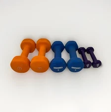 Neoprene 7 Lb, 5 Lb & 1 Lb Pair Dumbbell Weight Sets | Multi Colors 26 Lb Total