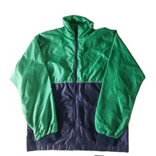 Herren Proquip wasserdichte Golfjacke mittelblau gr&uuml;n Made in England Vintage