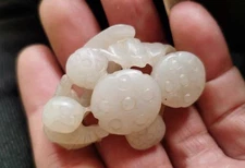 ⭕️Fine 19th Century Chinese White Nephrite Jade Carving, Famous Suzhou School