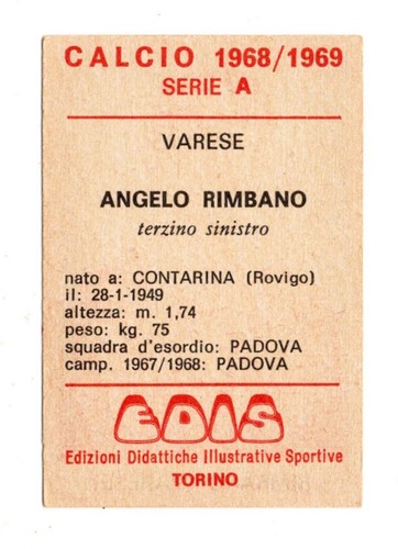FIGURINE CALCIO EDIS SERIE A 1968-69 RETRO ROSSO SCEGLI DALLA LISTA - Picture 253 of 269