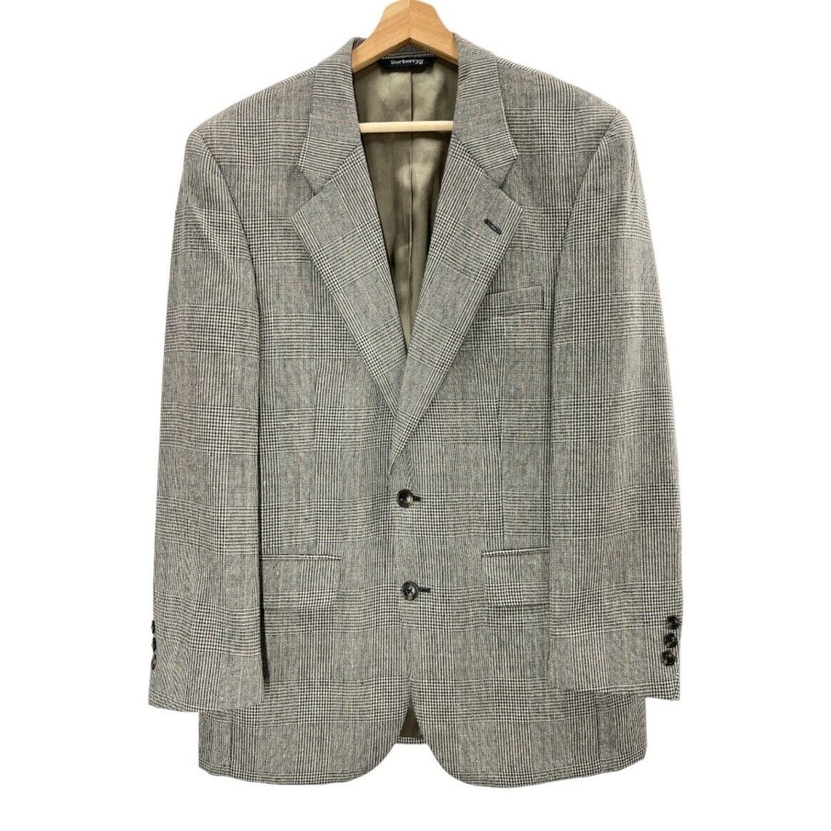 Vintage Burberrys tweed jacket mens 1970's glen plaid lined
