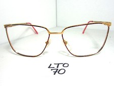 Vtg 80s LINDA EVANS Eyeglass Frame Demi Rose Gold 190 Womens LTO-70 