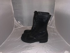 New VTG Men  s Vulcan Black Combat Boots Size 6E