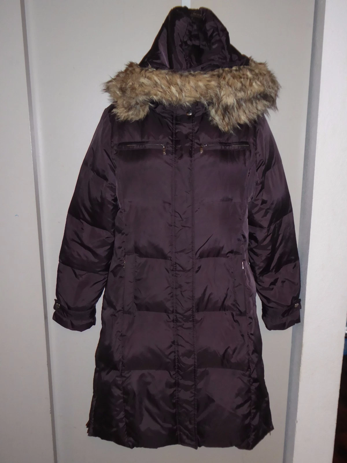 MICHAEL BY MICHAEL KORS TRENCH DONNA PUFFER CON CAPPUCCIO MARRONE TAGLIA SMALL