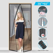 Magnetic Screen Door Hands Free Auto Mesh Curtain Anti-bug Fly Mosquito Bug Net