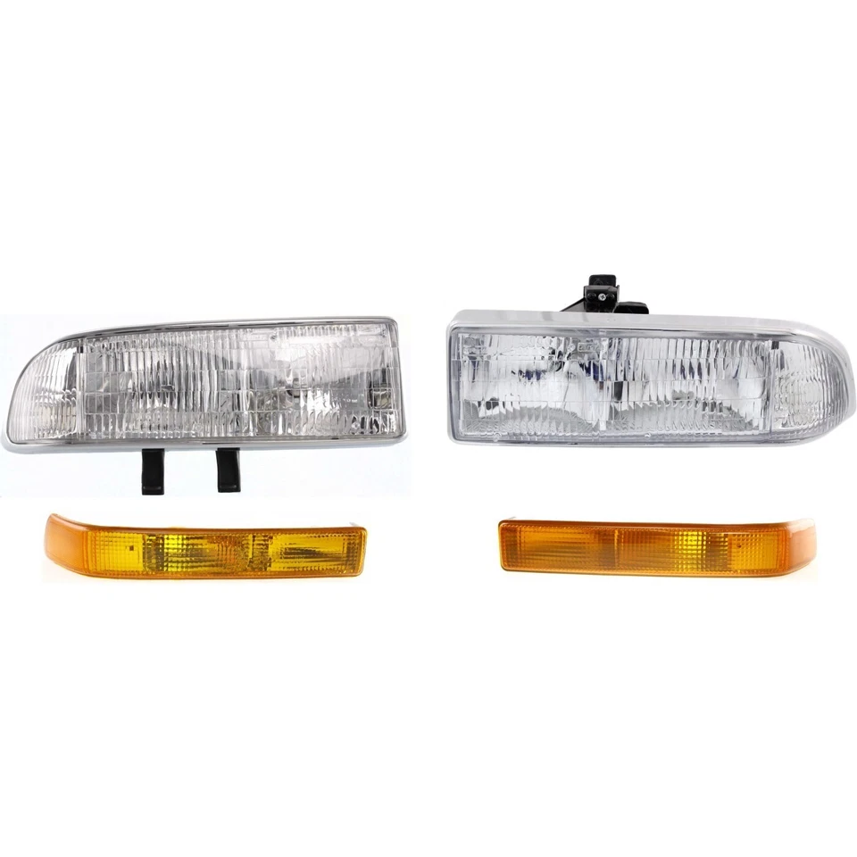 Fits 1998-2004 Chevrolet S10 Pickup Grille Headlight Corner Light Left Right 5PC Foto 4 de 4