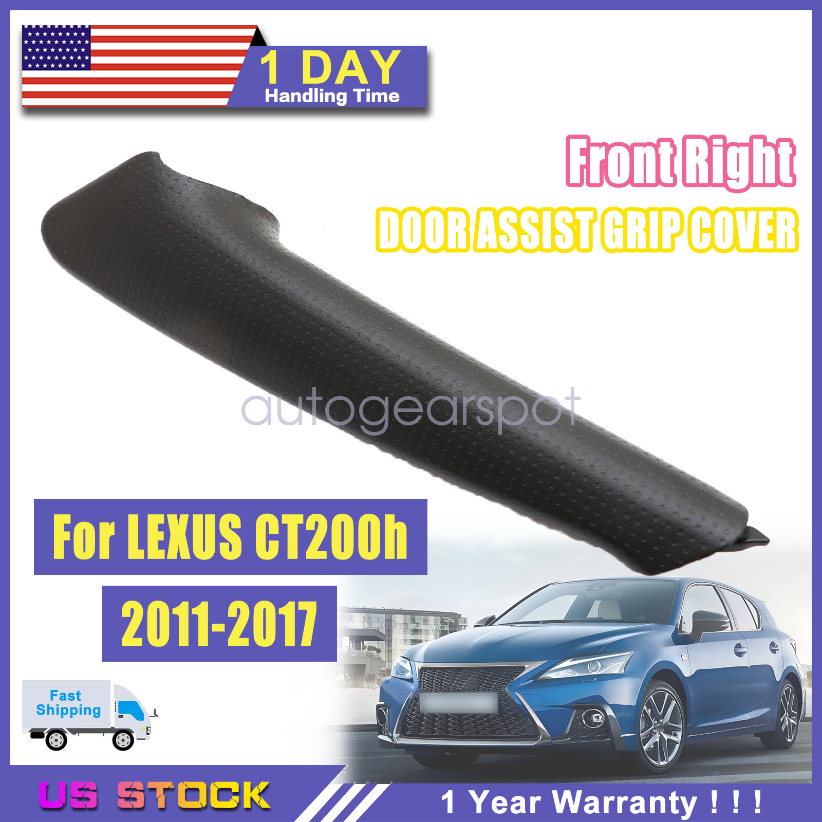 Fit Lexus CT200h 2011-2017 Door Assist Grip Cover Front Right 74645-76030-C0