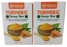 2 Pack Natrulo Turmeric Soap Bar 4 Oz