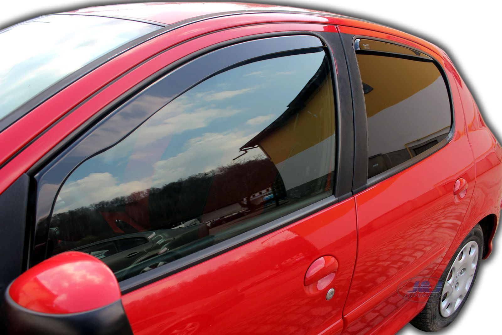 Déflecteurs d'air teintés HEKO anti-bruit et anti-UV pour berline Peugeot 206 5p
