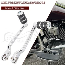 Heel Toe Shift Lever W/ Shifter Peg For Harley Fatboy FLSTF Road King FLHR FLHRS