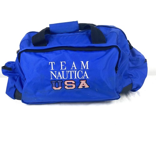 Vtg Team Nautica USA Retro Blue Black 