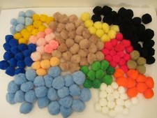Lot of 186 New Multi Color Multi Size Craft Pom Poms
