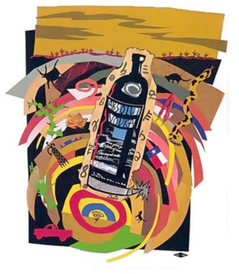 Absolut 26'' x 40'' TEXAS Statehood Lithograph Poster Printer's Private Collection