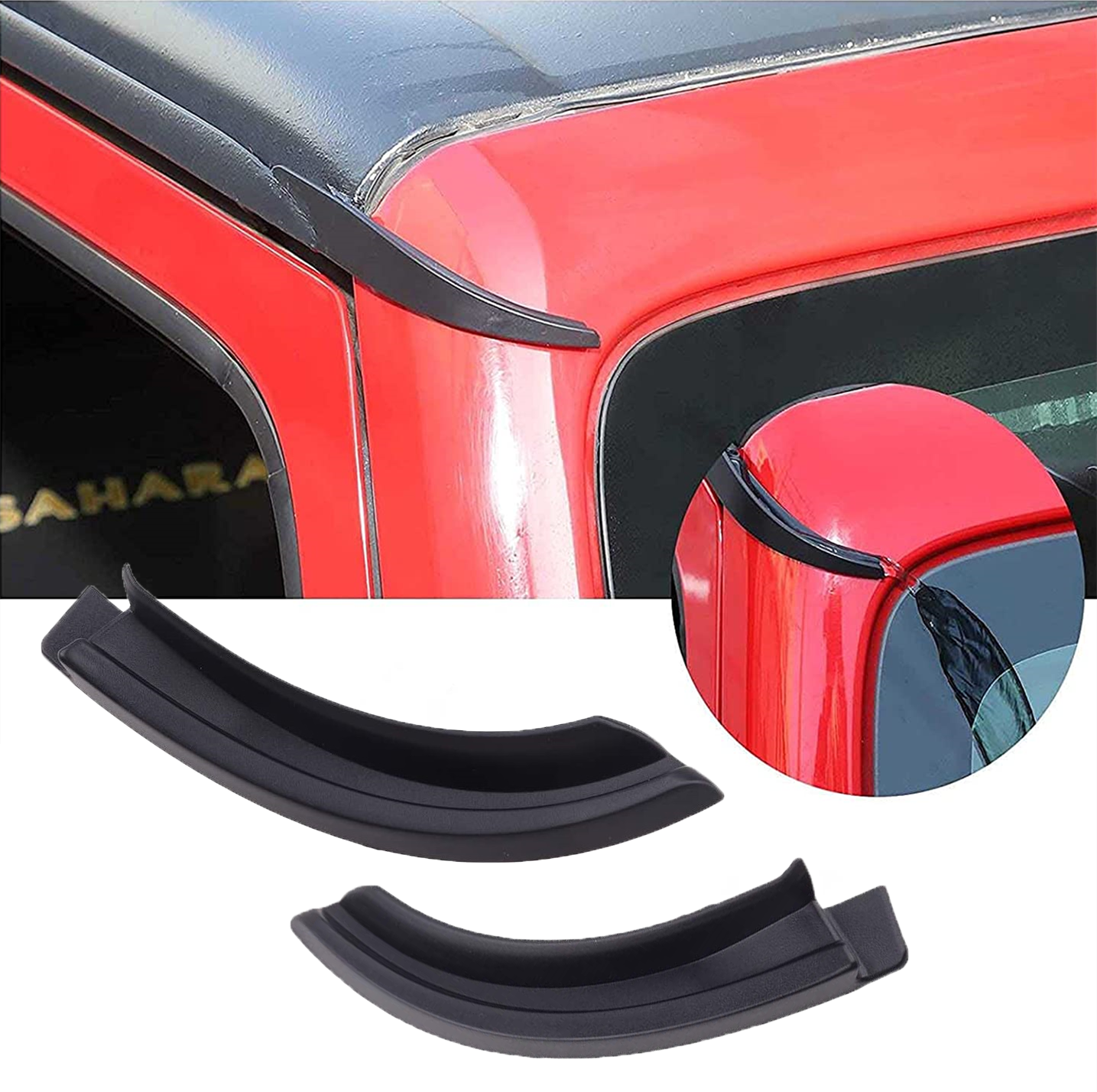 2X Water Rain Gutter Extension for Jeep Wrangler JL/JLU Gladiator JT