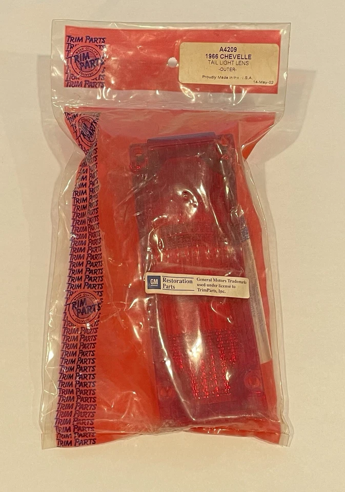 1966 Chevrolet Chevelle Outer Tail Light Lens, A4209 - Image 1 of 4