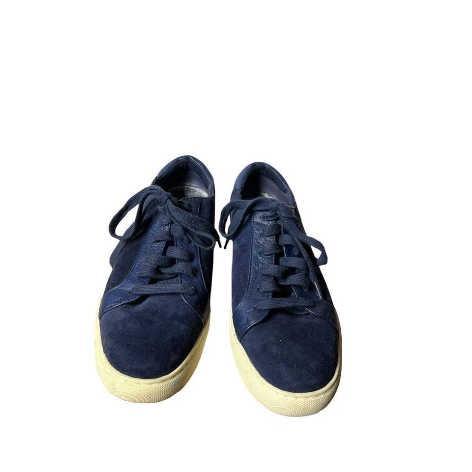 Kenneth Cole New York Mujer Kam Azul Marino Terciopelo Tenis Talla 7.5M Usadas en Excelente Condición Foto 2 de 4