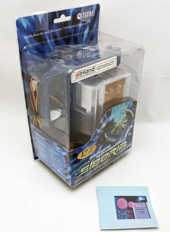 Titan Siberia 120mm Fan CPU Cooler w/Speed Control for AMD K8 Socket 754/939/940 - Image 2 of 4