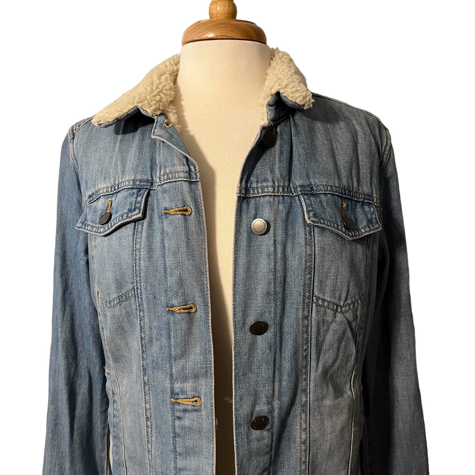 Universal Thread Freeborn Sherpa Lined Denim Jack… - image 2