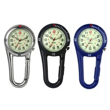 Luminous Dial Backpack Buckle Fob Clip-on Watch Mountaineering Hiking Outdoors