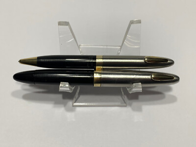 SHEAFFER TUCKAWAY SENTINEL BLACK WD TRIUMPH 14K NIB VACUUM FIL FOUNTAIN & PENCIL